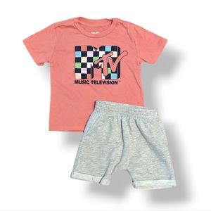 MTV Top and Shorts Set Size 2T